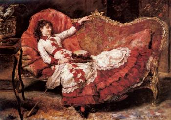 Eduardo Leon Garrido : An Elegant Lady In A Red Dress
